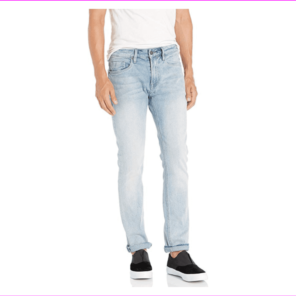 Buffalo David Bitton Men's Ash-X Slim fit, Light Vintage Denim, 36w x ...