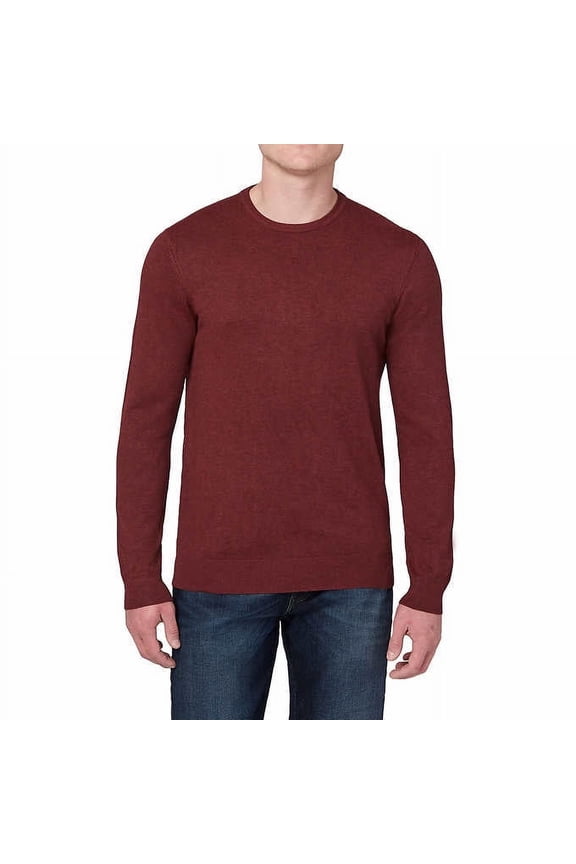 Buffalo David Bitton Men's Long Sleeve Crew Neck Sweater (Red, Medium)