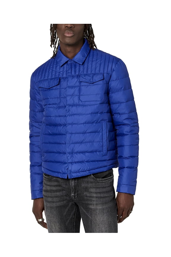 Buffalo David Bitton Men's Shirt Style Shacket Jacket, Blue, XX-Large