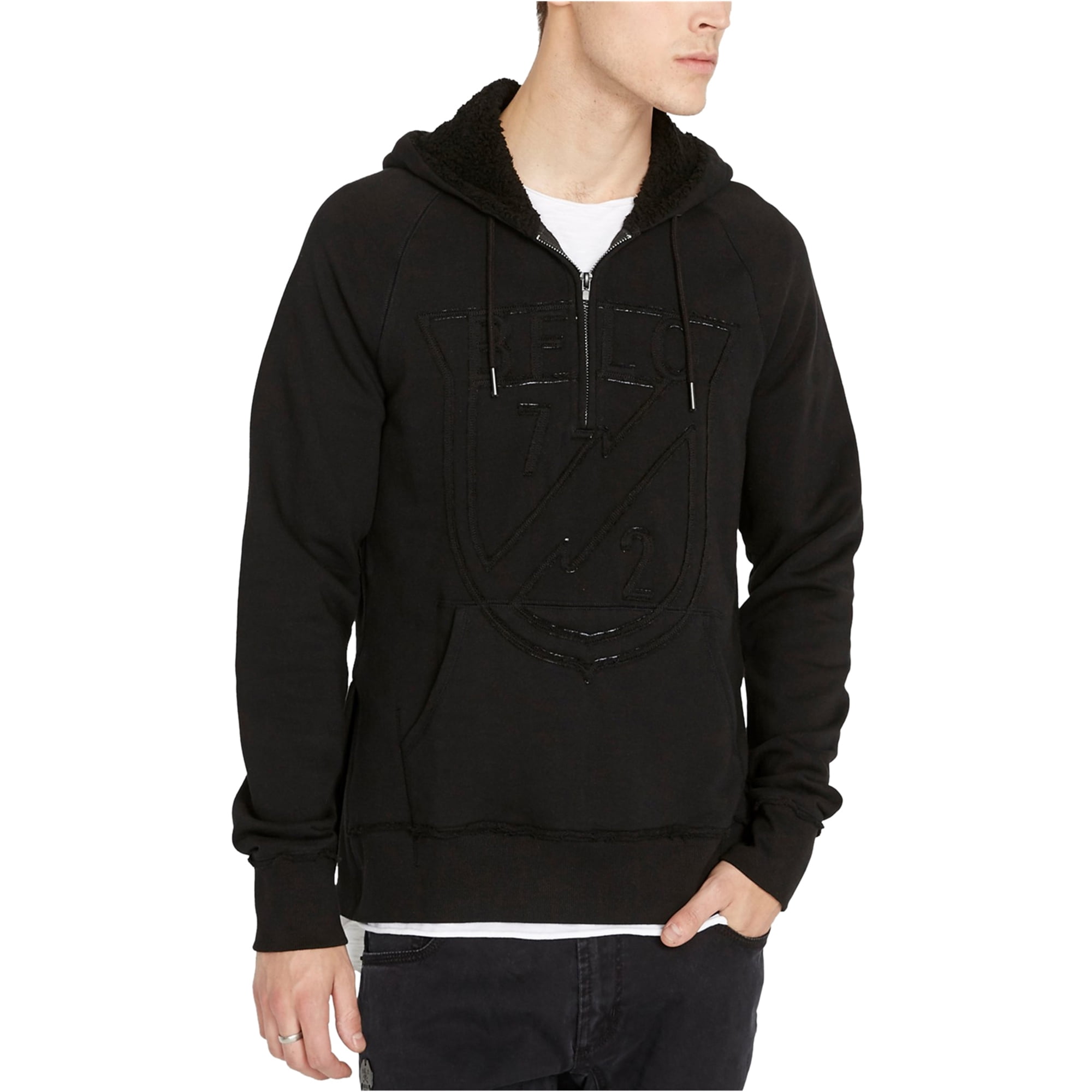 Buffalo David Bitton Mens Fomolton Hoodie Sweatshirt Black X