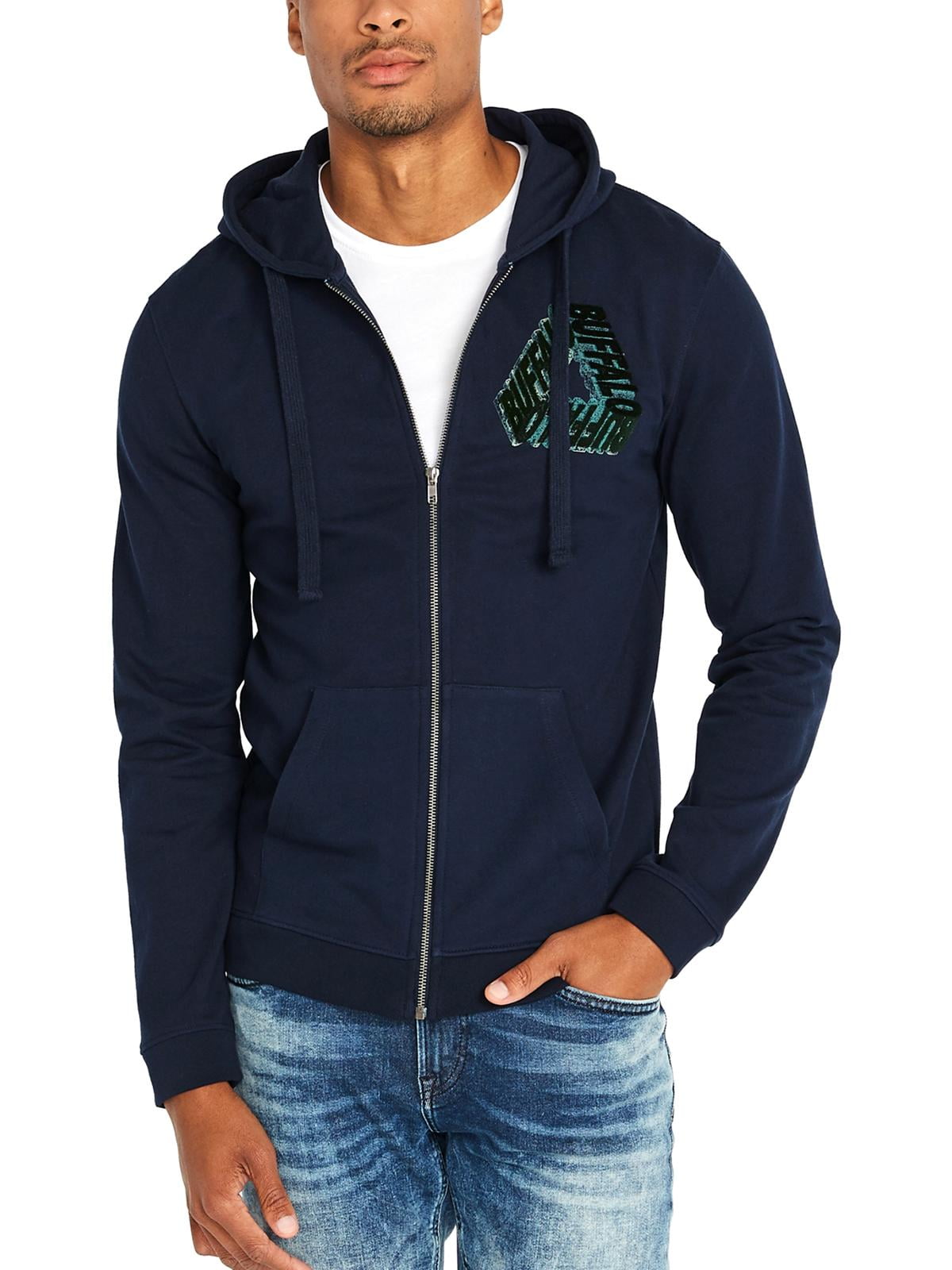 Buffalo David Bitton Mens Fugreen Comfy Cozy Hoodie Navy XL