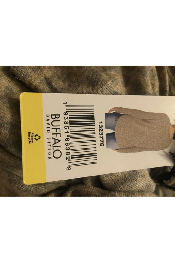 Buffalo David Bitton Ribbed Sleeve Sweater, TAN, S New with box/tags