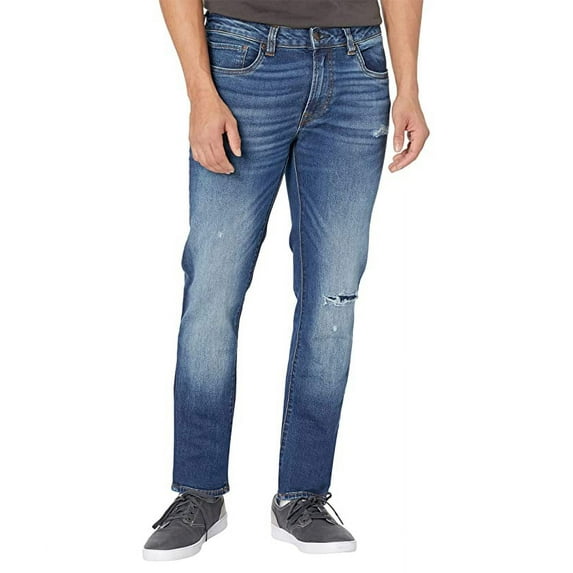 Buffalo David Bitton SANDED & REPAIRED INDIGO Men's Skinny Max Jeans, US 30/30