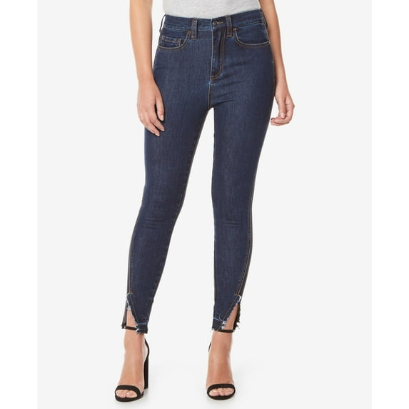 Buffalo David Bitton Split-Hem Skinny Jeans Womens 27 Blue pants MSRP $117