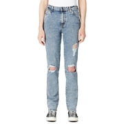 Buffalo David Bitton Womens Hi Rise Straight Jean, Contrast and Torn, 27