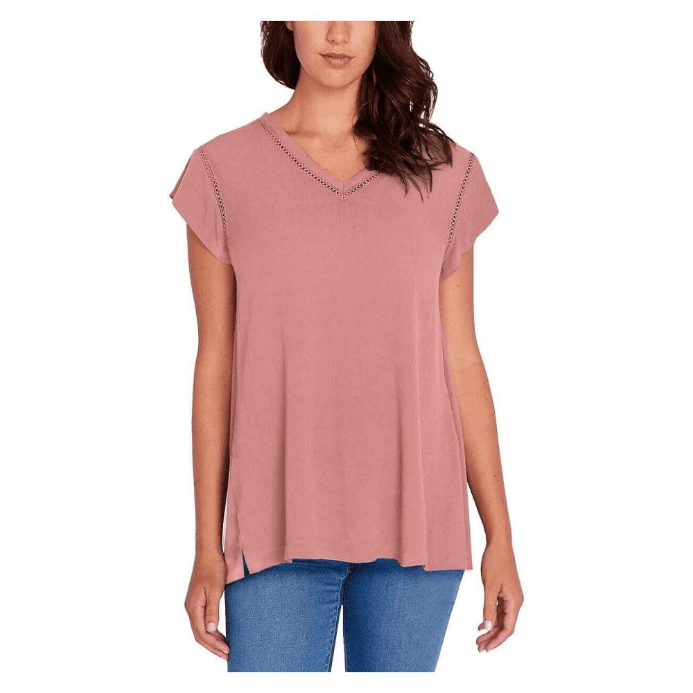 Maglia Leggera Donna Buffalo David Bitton, Scollo A V, Manica Corta, Colore Nero - 2