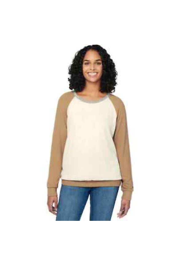 Buffalo David Bitton Women's Long Sleeve Cozy Top Camel Colorblock XXL NWT