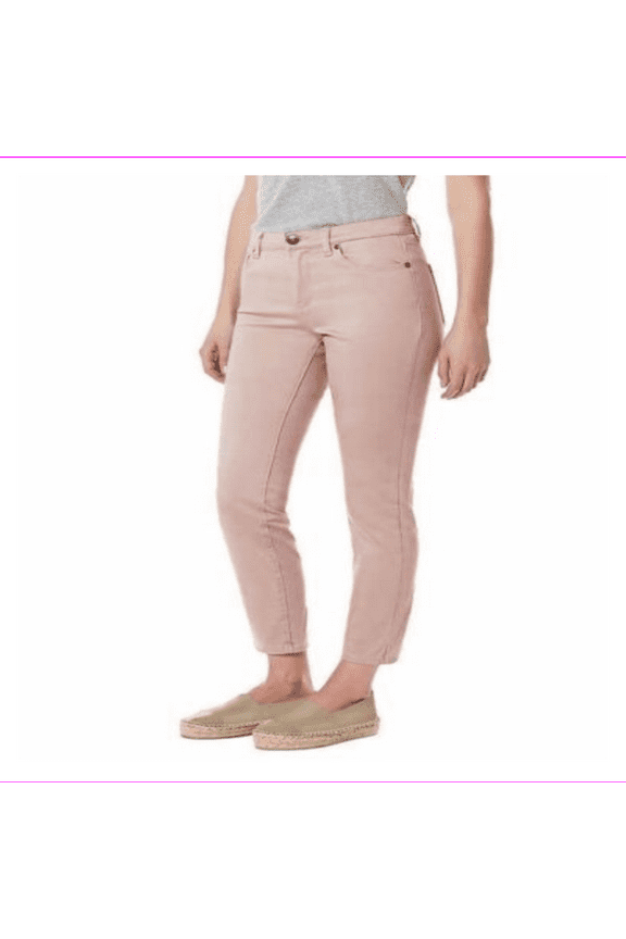 David Bitton Women's Mid-Rise Skinny Ankle Grazer Classic 5 pocket Jean 8/29/Pink