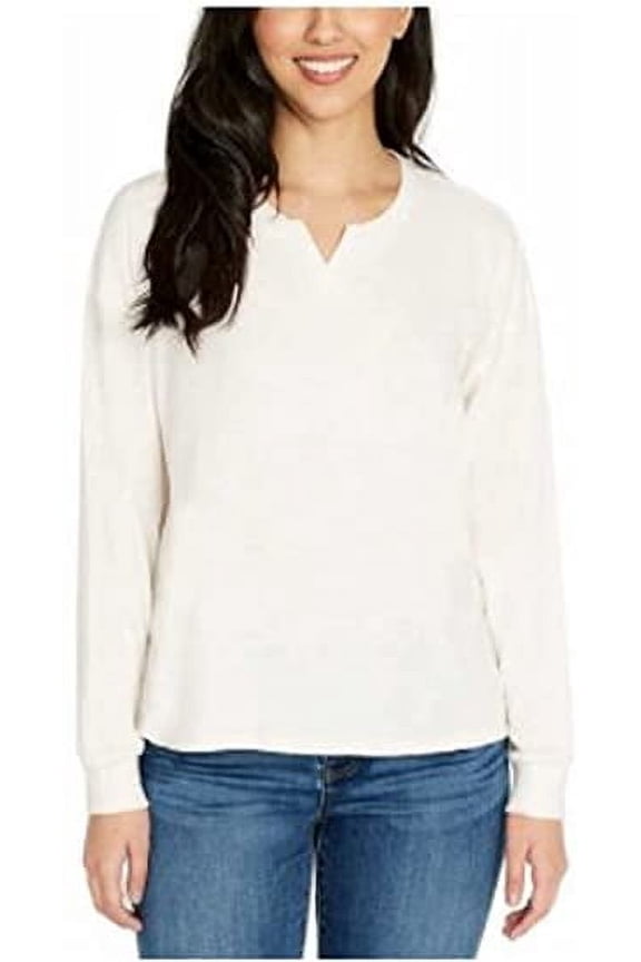 Buffalo David Bitton Women's Printed Cozy Top (Ivory,XS)