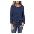 thumbnail image 1 of Buffalo David Bitton Women's Soft Cozy Crew Neck Long Sleeve  L/Blue, 1 of 1