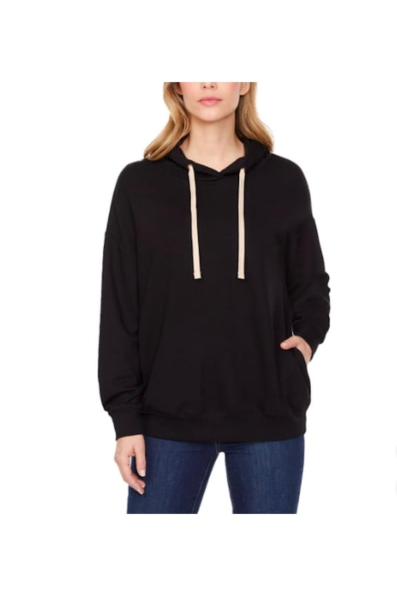 Buffalo David Bitton Women's Super Soft Pullover Hoodie with Side Pockets (US, Alpha, Large, Regular, Regular, Black)