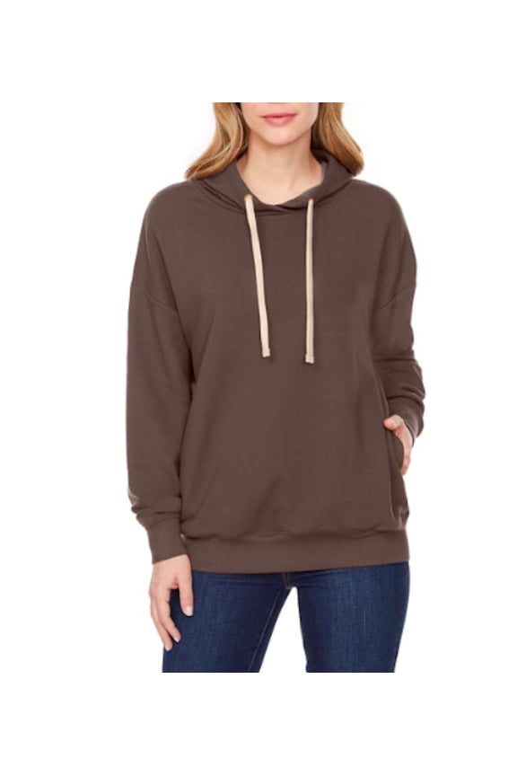Buffalo David Bitton Women's Super Soft Pullover Hoodie with Side Pockets (US, Alpha, Large, Regular, Regular, Moccachino)