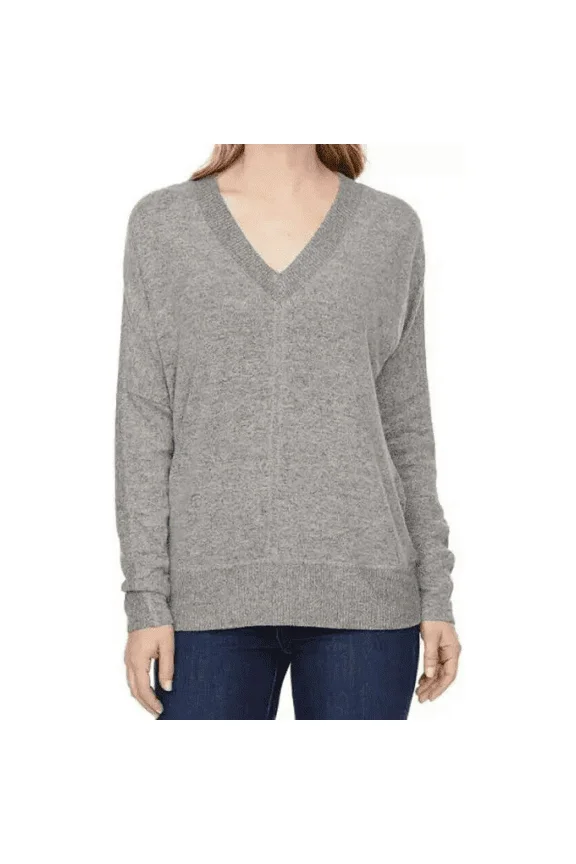 Buffalo David Bitton Women's Super Soft V-Neck Cozy Top S Gray