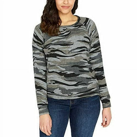 Buffalo David Bitton Women's Sweater (Grey Camo, Small)