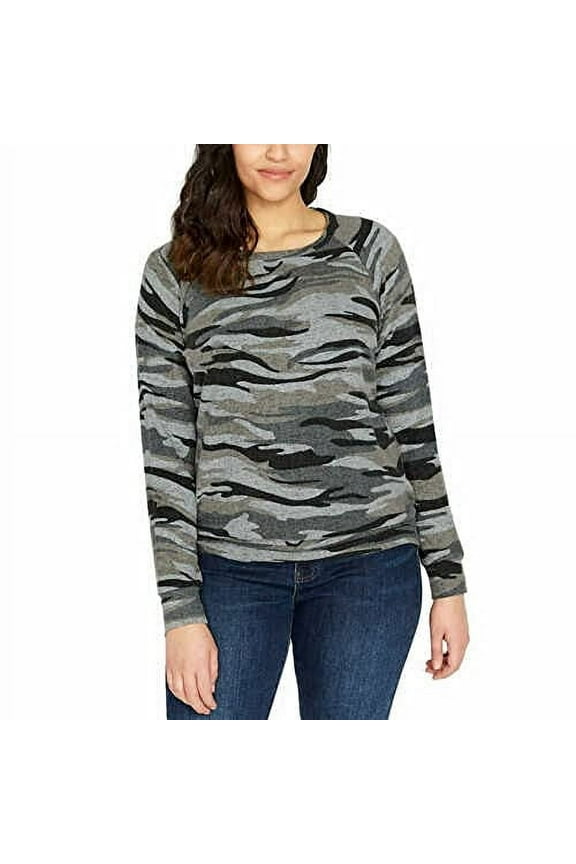 Buffalo David Bitton Women's Sweater (Grey Camo, Small)