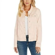 Buffalo David Bitton Womens Knit Denim Jacket Light Pink, Medium