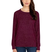 Buffalo David Bitton Womens Long Sleeve Cozy Top Heather Currant XXL