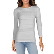 Buffalo David Bitton Womens Mercer Crew Neck Striped Blouse