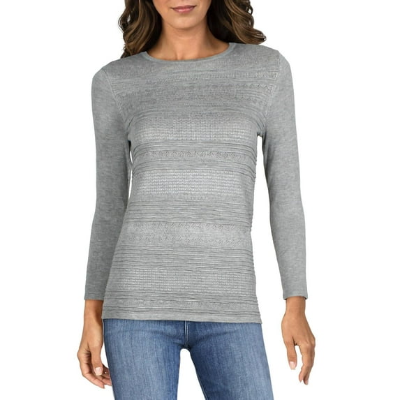 Buffalo David Bitton Womens Mercer Crew Neck Striped Blouse