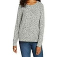 thumbnail image 1 of Buffalo David Bitton Womens Relaxed Fit Printed Cozy Pullover Top,Gray,Large, 1 of 2