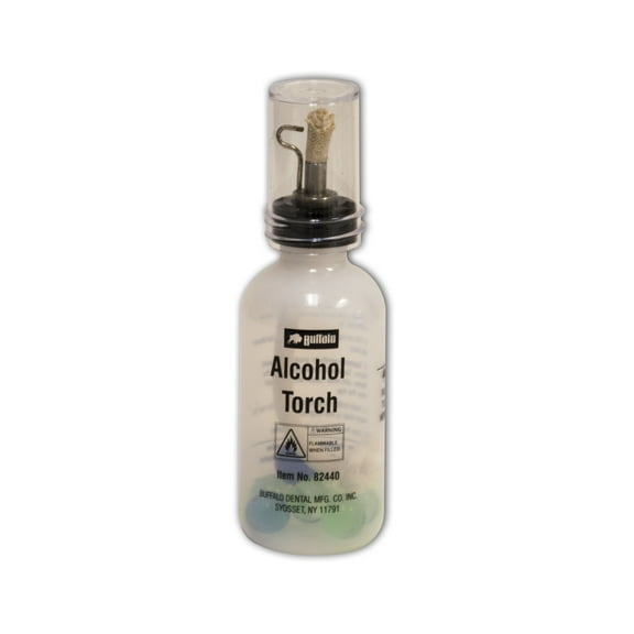 Buffalo Dental Alcohol Torch with 7" Wick Makes Needle Point Flame for Dental Lab, Hobbyist, Premium Grade #82440