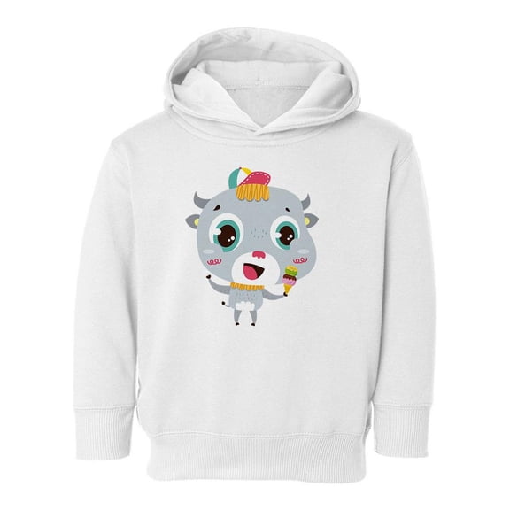 Buffalo Eating Ice Cream Hoodie Toddler -Image by Shutterstock, 5 Toddler