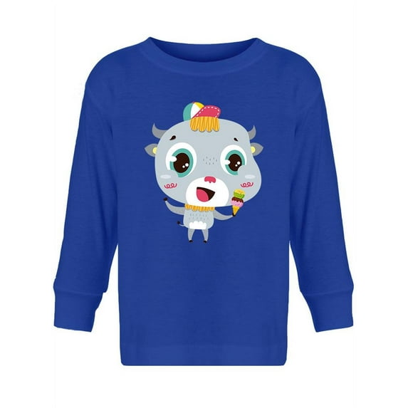 Buffalo Eating Ice Cream Long Sleeve Toddler -Image by Shutterstock, 3 Toddler