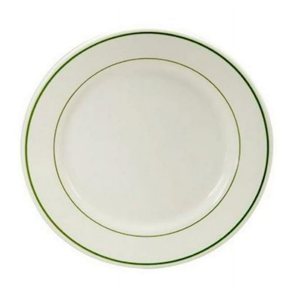 Buffalo F1500001124 7.125 in. Rolled Edge Twice Fired Plate, Cream White