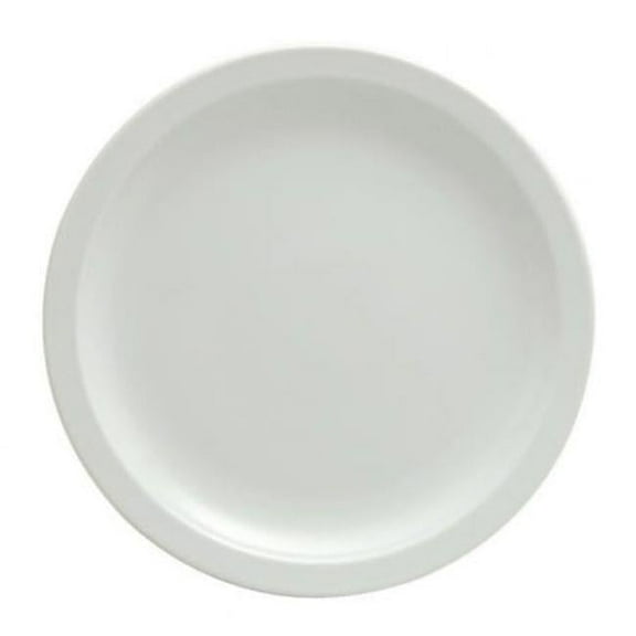 Buffalo F8000000143 9.5 in. Bright White Wave Narrow Rim Plate
