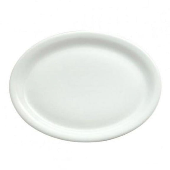 Buffalo F8000000375 13 in. Bright White Ware Oval Platter