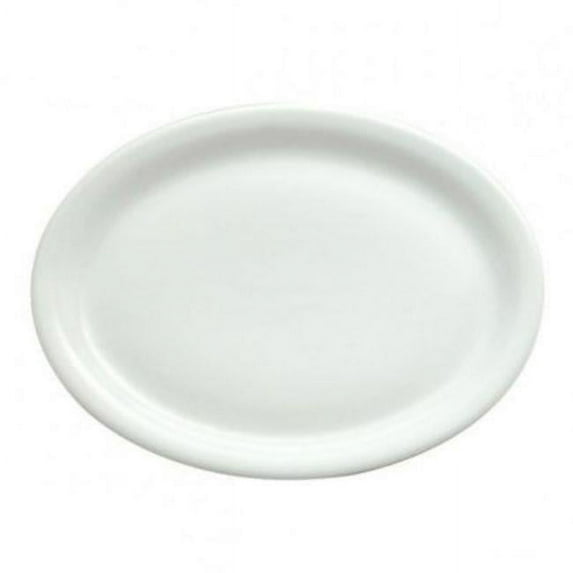 Buffalo F8000000375 13 in. Bright White Ware Oval Platter