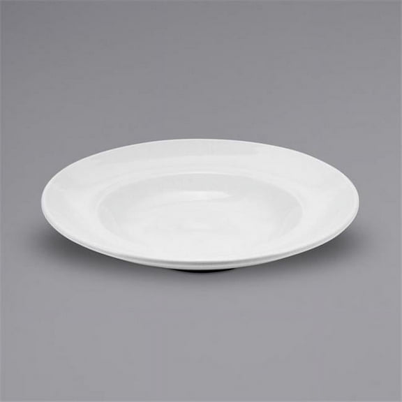 Buffalo F9010000751 56.5 oz Cream White Ware Wide Rim Porcelain Deep Pasta Bowl