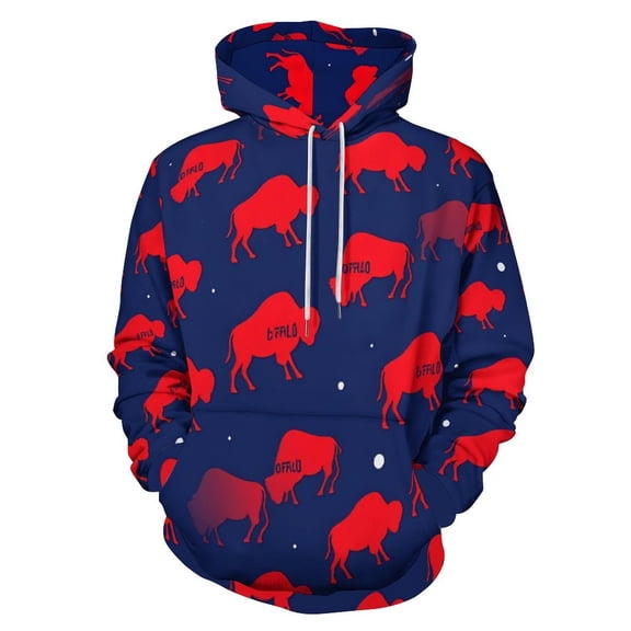 Buffalo Football 3d Sweatshirts Hoodie Fashion Casual Personality Men's Women Street Hoodie Pullovers Long Sleeve Comfortable Top