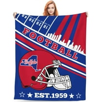 Buffalo Football Blanket 60"x50" Rugby Soft Lightweight Throw Blanket Gifts for Football Fans Style2