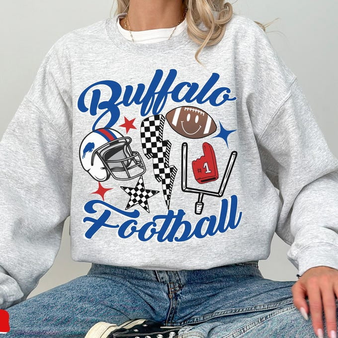 Buffalo Football Crewneck Sweatshirt , Buffalo Bill Sweatshirt, Buffalo