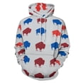 thumbnail image 1 of Buffalo Football Men's Women Vintage 3D Hooded Sweatshirt - All-Season Loose Fit Streetwear, 1 of 6