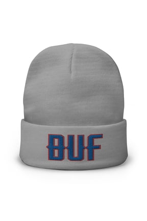 Buffalo Football Retro BUF Winter Beanie Cap Hat (Heather Grey)