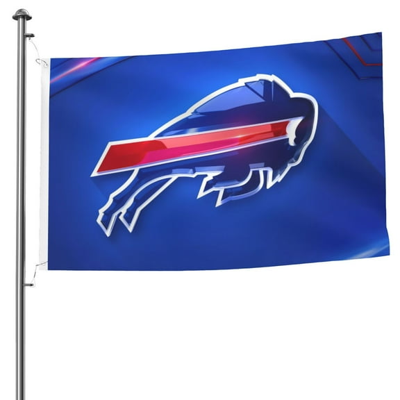 Buffalo Football Team Custom Double Sided Flag 5x8ft, Game Day Support Flag Hanging Outdoor Garden Hanging Flag, Football Fan Home Indoor and Outdoor Decor