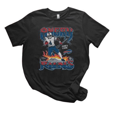Buffalo Football Team James Cook Angry Runs 2024 T Shirt Shirt, Size