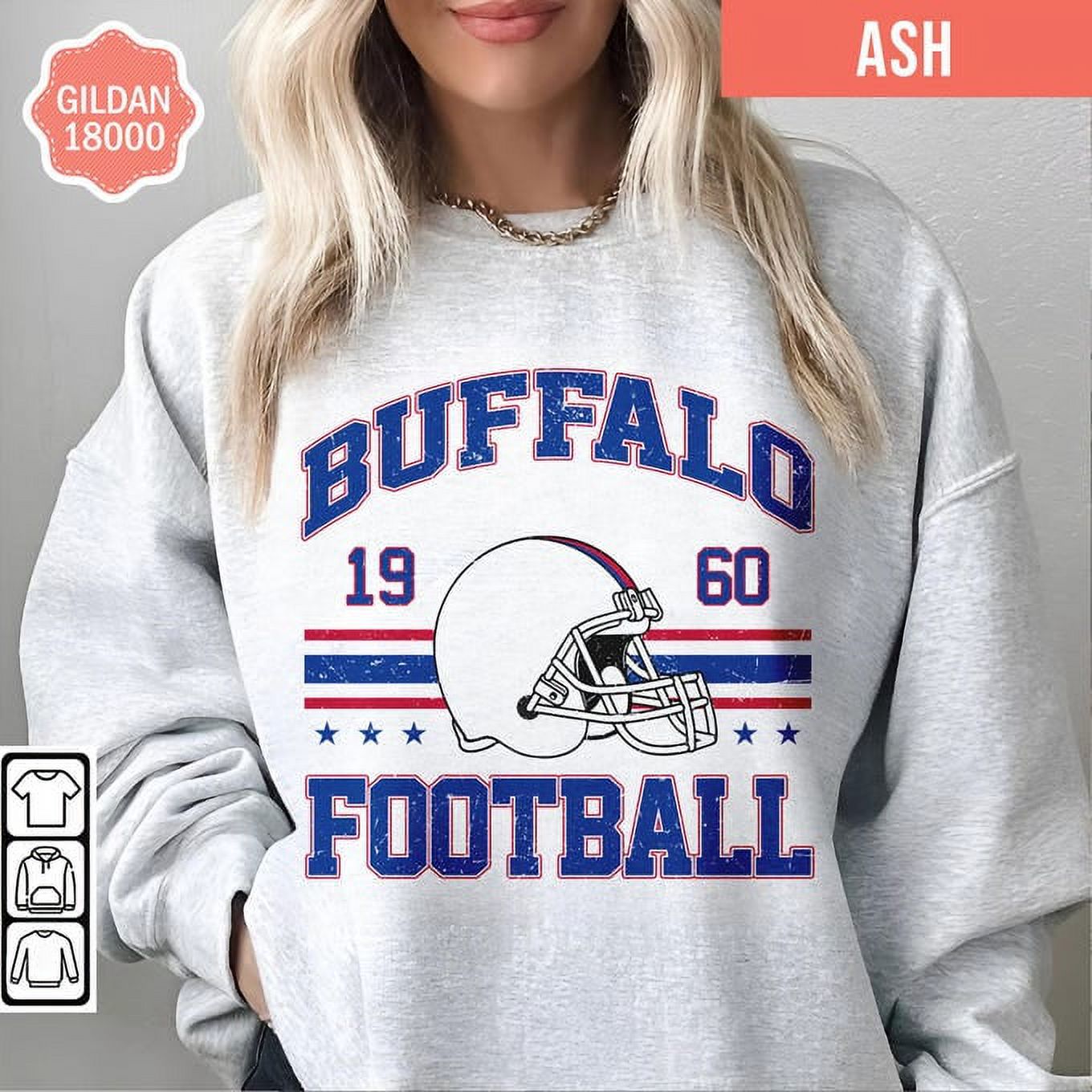 Buffalo Football Vintage Style Sweatshirt, Buffalo Crewneck, Buffalo