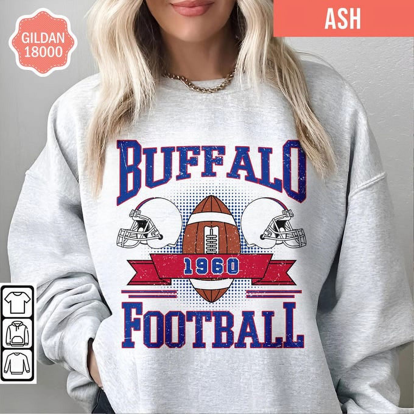 Buffalo Football Vintage Style Sweatshirt, Buffalo Crewneck, Buffalo