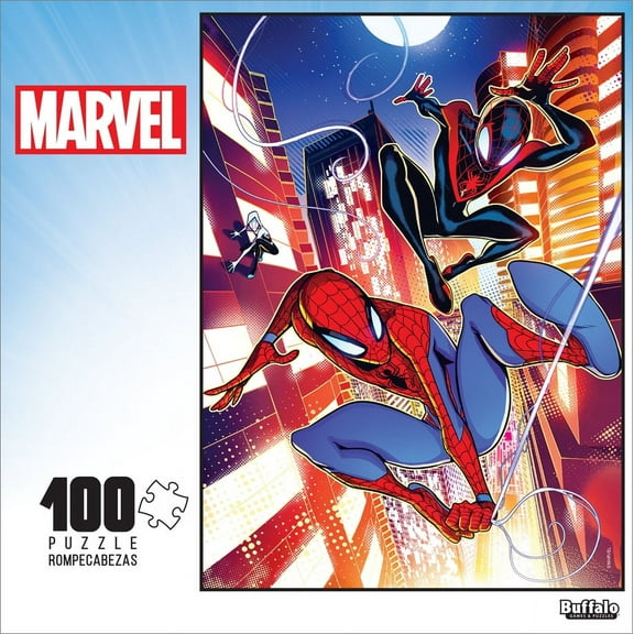 Buffalo Games 100-Piece Marvel Action Spider-man #1 Interlocking Jigsaw Puzzle