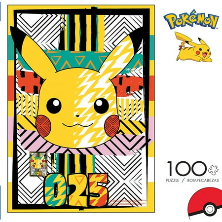 Buffalo Games 100-Piece Pokémon Summer Pattern Interlocking Jigsaw Puzzle