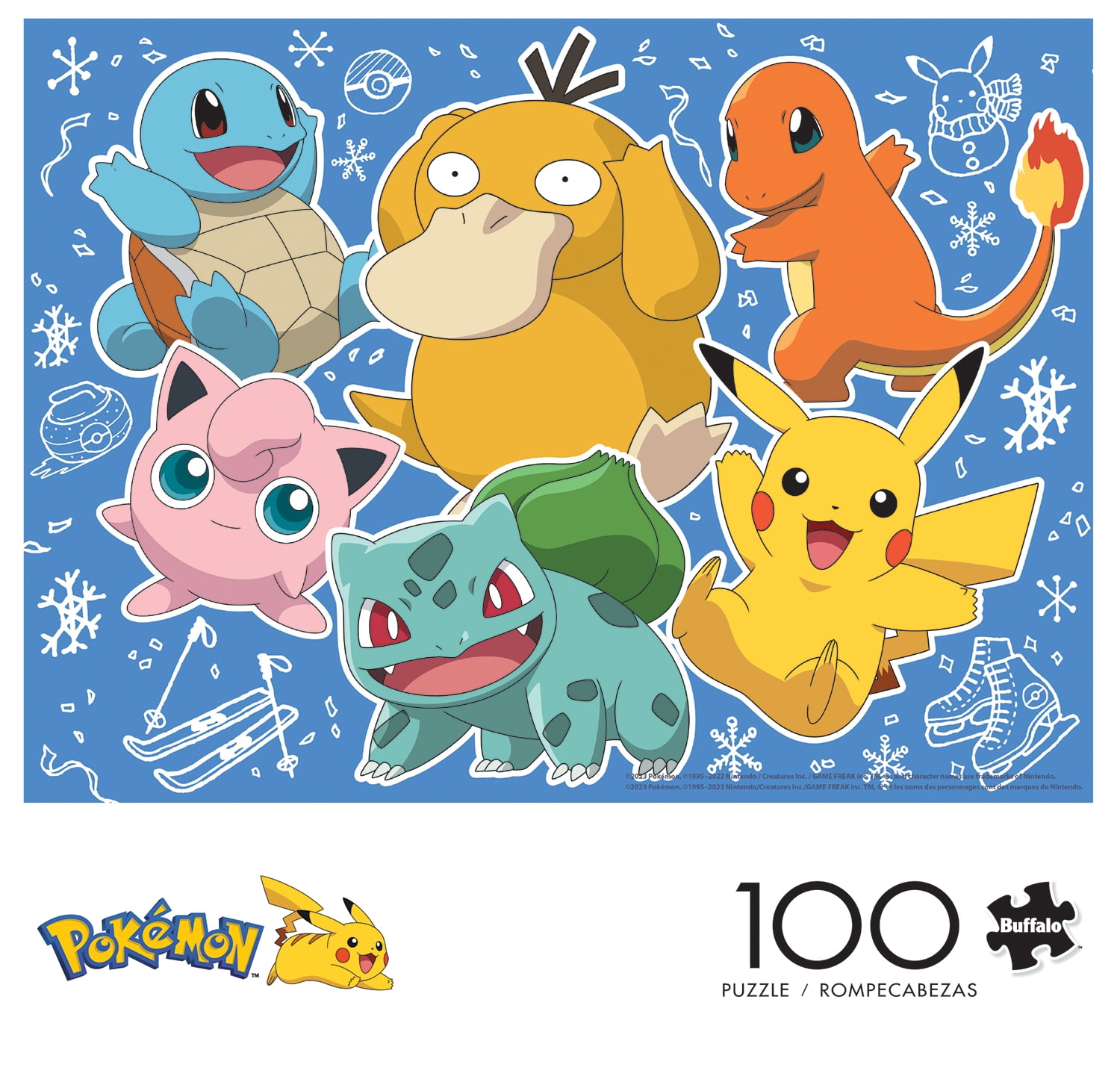 Buffalo Games 100-Piece Pokemon Kanto Holiday Interlocking Jigsaw Puzzle