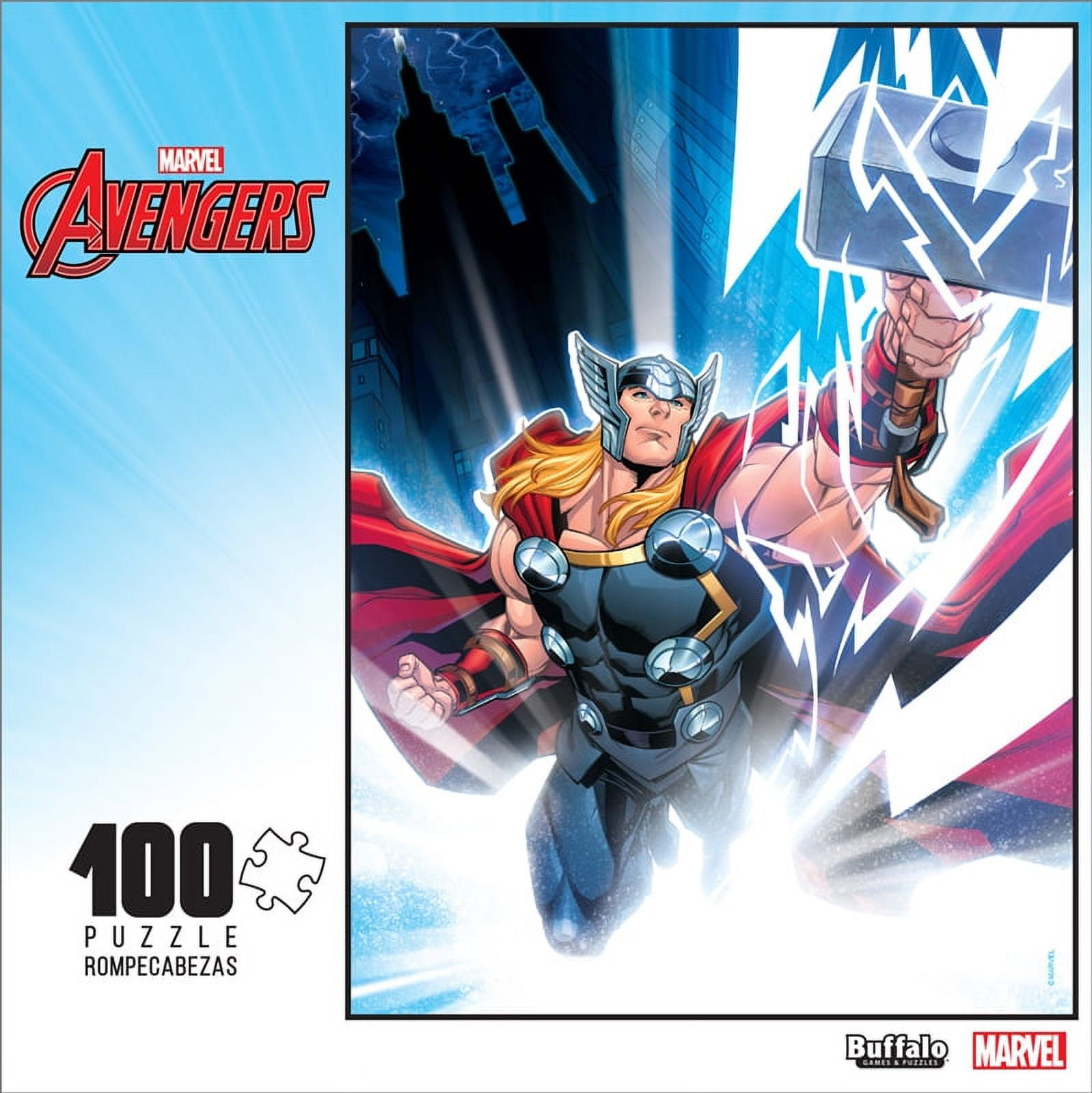 Buffalo Games 100-Piece Thor The Mighty Avenger Interlocking Jigsaw Puzzle