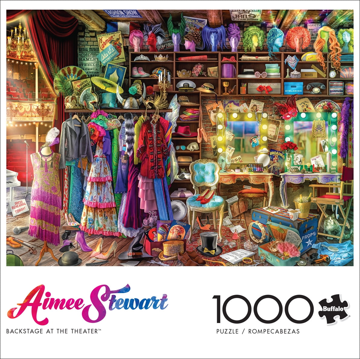 Backstage at the Theater Colorful 1000-Piece Jigsaw Puzzle