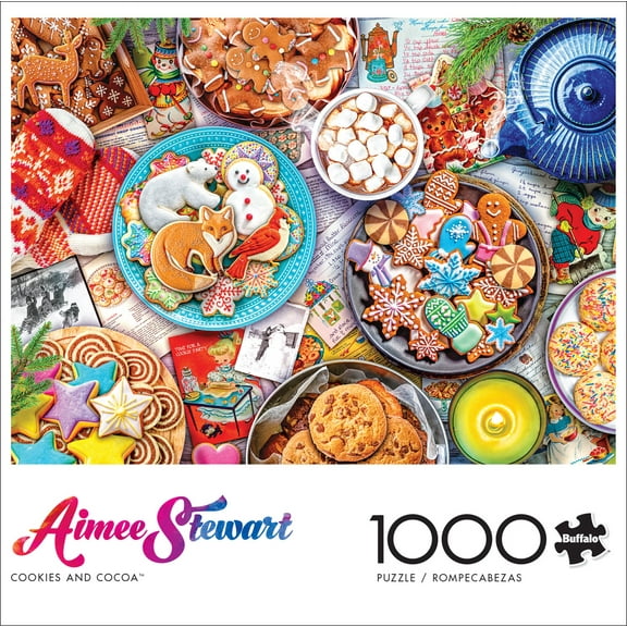 Buffalo Games 1000-Piece Aimee Stewart Cookies and Cocoa Interlocking Jigsaw Puzzle