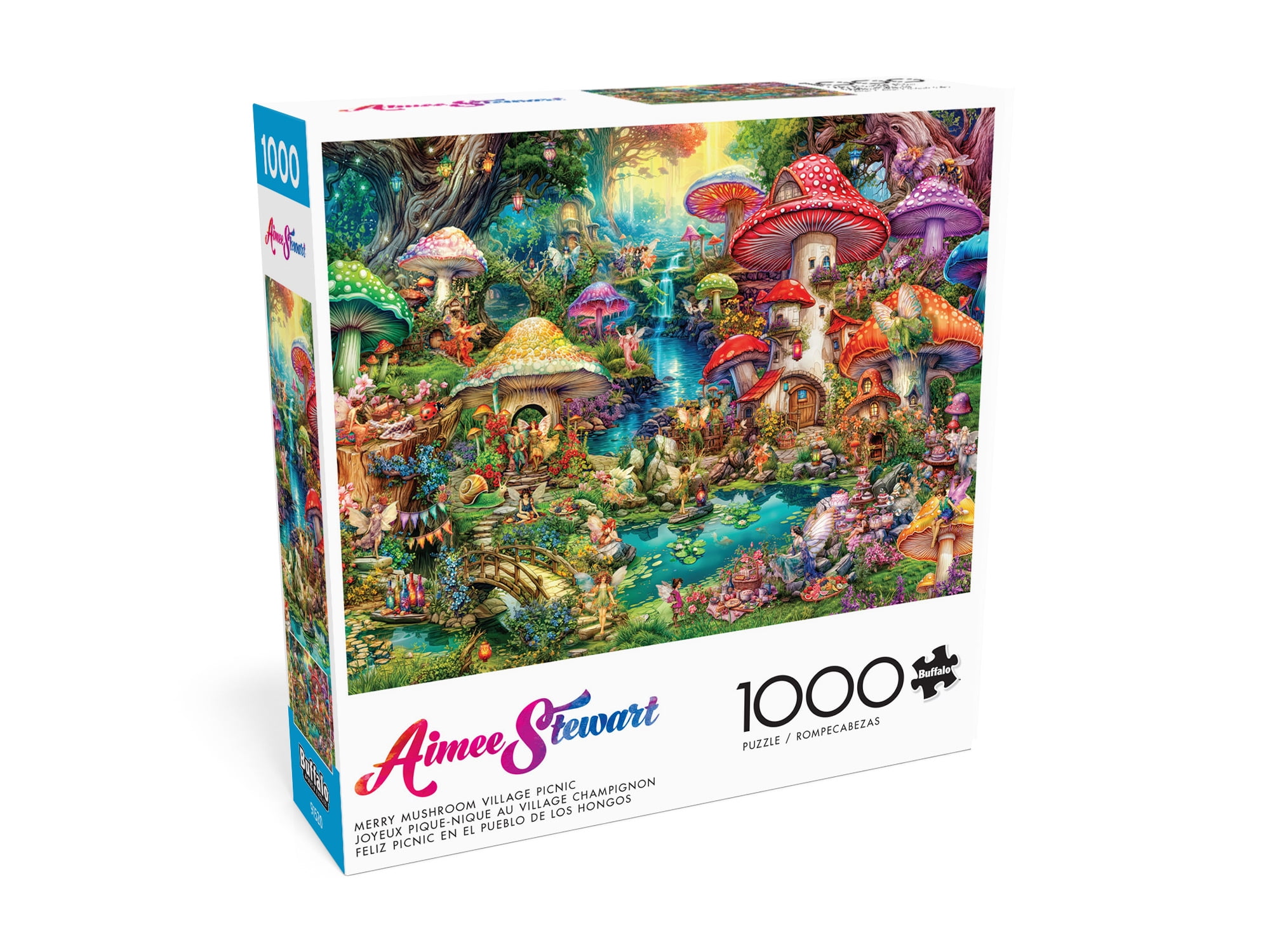 Merry Mushroom Village Picnic 1000-Piece Fantasy Jigsaw Puzzle