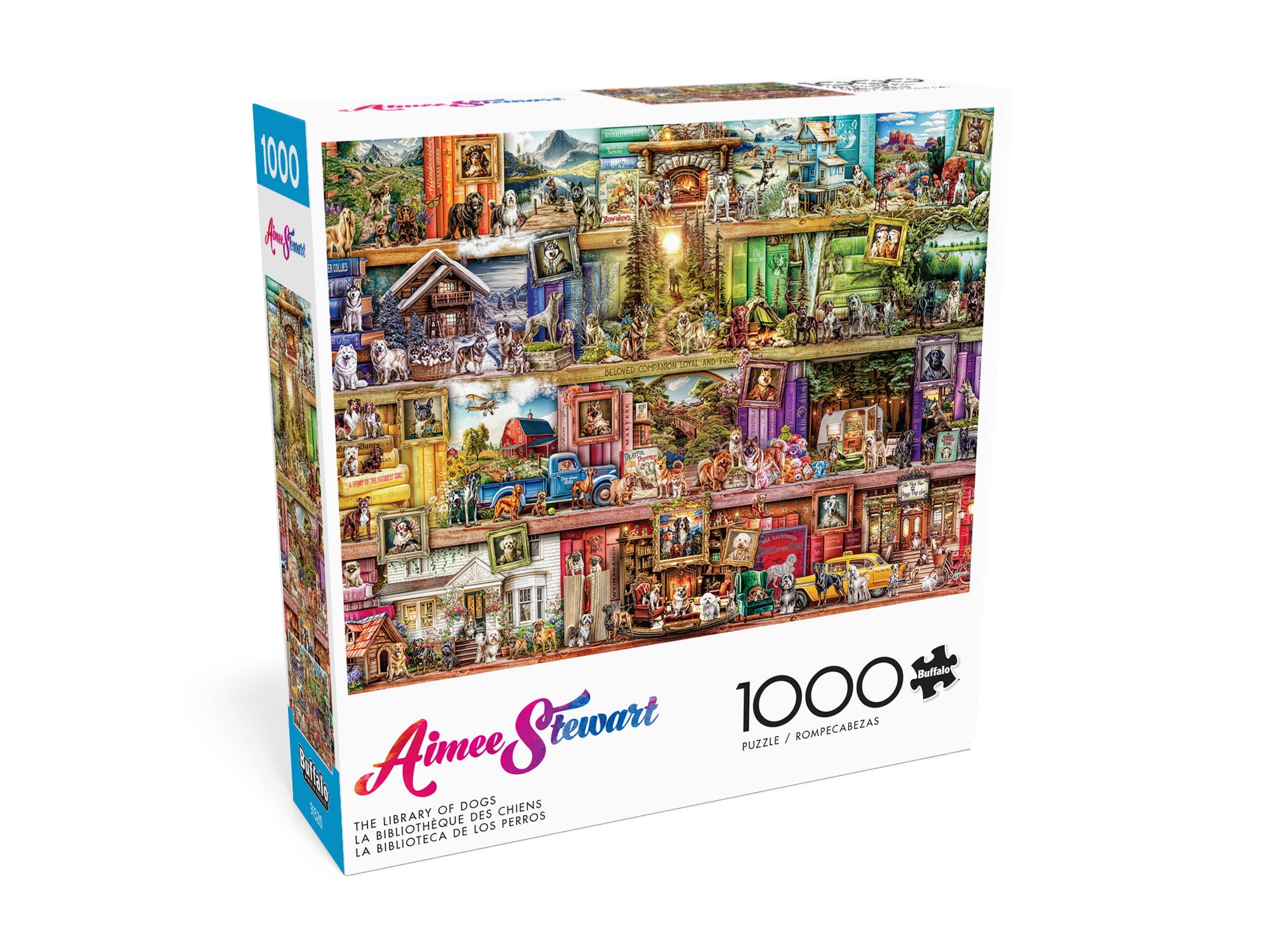 Buffalo Games 1000-Piece Aimee Stewart The Library of Dogs Adult Interlocking Jigsaw Puzzle