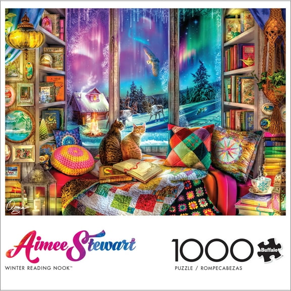 Buffalo Games 1000-Piece Aimee Stewart Winter Reading Nook Interlocking Jigsaw Puzzle